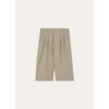 Loro Piana - Digby Bermuda Silk Wool Plombant, Woman, Aniseed, Size: 40