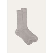 Loro Piana - Wish 2/60 Socks Wool Gg 18, Woman, Stone Grey, Size: L