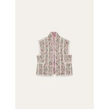 Loro Piana - Alev Short Rev. Vest Riserva San Nicolo Twill Sum, Woman, Chalk/Graphite Powder/Dahlia/Lilac, Size: 42