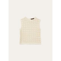 Loro Piana - Arola Top Cash Abaca, Frau, Nougat, Größe: XS