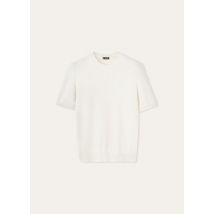 Loro Piana - Lyskamm Ss Crewneck Silk Gg 18, Man, Candlewax, Size: 46