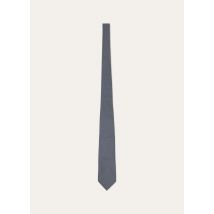 Loro Piana - Yale Pied De Poule Tie 8 Silk, Man, Silver White/Allure Blue/Navy Blue, Size: NR