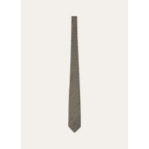 Loro Piana - Yale Tartan Tie 8 Silk, Man, Golden Olive/Deep Green/Black/White, Size: NR