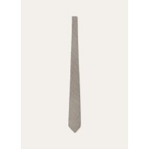 Loro Piana - Yale Natte' Tie 8 Silk Wool, Man, Deep Forest/Silver Grey/Golden Sand, Size: NR