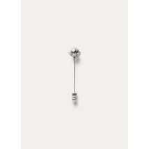 Loro Piana - Linen Flower Bud Pin Brass, Woman, Antique Silver, Size: NR