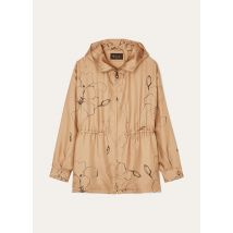 Loro Piana - Rafael Bomber La Linea Del Fiore Di Lino, Woman, Pine Nuts/Carob Bean, Size: 42