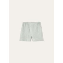 Loro Piana - Sedler Bermuda Linen Herringbone Stripe, Homme, Light Green Herringbone Stripe, Taille: 52