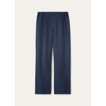 Loro Piana - Britton Trousers Silk Twill, Man, Navy Blue, Size: 52