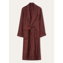 Loro Piana - Chester Coat Silk Pois, Homme, Deep Bordeaux/White, Taille: 48