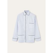 Loro Piana - Lian Shirt Devon Stripe, Homme, White Blue Stripes, Taille: 52