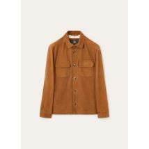 Loro Piana - Loro Piana Overshirt Lowered Suede, Man, Cocoa, Size: 48