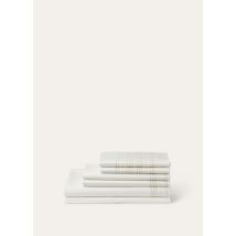 Loro Piana - Embroidered Stripe Bedding Set Organic Cotton, White/Ivory, Taille: NR