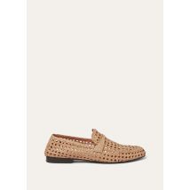Loro Piana - Leon Loafer Woven Leather, Femme, Natural Light Camel, Taille: 41