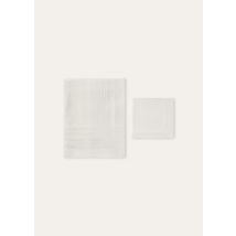 Loro Piana - Embroidered Suitcase Stripe Tablecloth 8 Pax, Shaded White/Biancore, Size: NR
