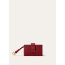 Loro Piana - Extra 5 Gusset Cardholder Zibeline Leather, Frau, Frozen Redcurrant/Sun Gold, Größe: NR