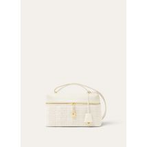 Loro Piana - Extra Bag L27 Beach Crochet Rounded Leather, Woman, Ecru/Whisper White/Sun Gold, Size: NR