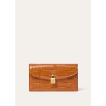 Loro Piana - Extra Pochette Glazed Alligator, Woman, Warm Tan/Sun Gold, Size: NR