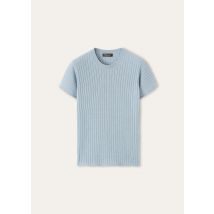 Loro Piana - Baby Coste Ss Crewneck Sweater Baby Cash Gg 12, Woman, Iced Snow Melange, Size: 42