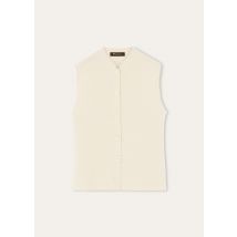 Loro Piana - Loro Fitted Vest Recycled Cash Gg 7, Pure Dunes Melange, Size: 4