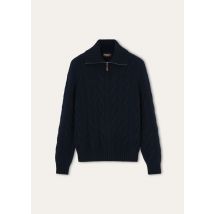 Loro Piana - Napier Half Neck Sweater Baby Cash Gg 5, Herren, Blue Navy, Größe: 46