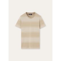 Loro Piana - Parkland T-shirt Coolmax Stripe, Femme, Beige Fancy, Taille: L