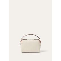 Loro Piana - Lp Travel Pouch Melton Cash/rounded Leather, Woman, Tapioc Melange/Caramel Sugar/Sun Gold, Size: NR
