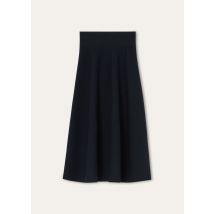 Loro Piana - Touch Royal Lightness Skirt Wool Silk Gg 18, Woman, Navy Blue, Size: M