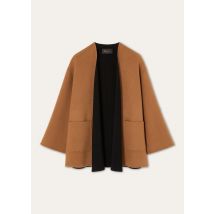 Loro Piana - Murray Sb Coat Double Vicuna Baby Cash, Woman, Natural Dark Vicuna/Black, Size: 44
