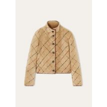 Loro Piana - Terry Embr. Blouson Loro Piana Belt Embroidery, Donna, Tartan, Taglia: 42