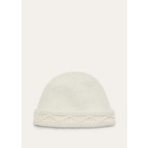 Loro Piana - Carezza Beanie Cash Gg 3, Femme, White Snow, Taille: S