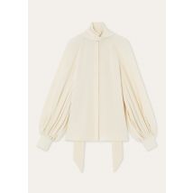Loro Piana - Valmy Shirt Plumetis, Woman, Creamy Vanilla, Size: 42