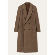 Loro Piana - Tucker Db Coat Light Felt Cash Wool, Femme, Dark Cardamom, Taille: 42