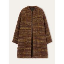 Loro Piana - Steph Sb Coat Mohair Boucle', Woman, Ebony/Dark Olive/Light Amber, Size: 38