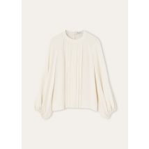 Loro Piana - Martine Shirt Cady Georgette, Woman, Gneiss Grey, Size: 38