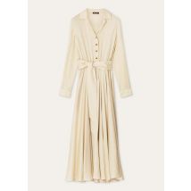 Loro Piana - Nevis Dress Cardo Veneziano Ajoure', Woman, Creamy Vanilla, Size: 38