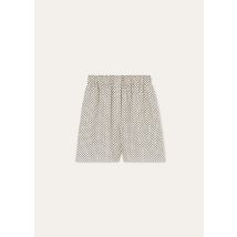 Loro Piana - Angelo Bermuda Loro Piana Cordoba Silk Twill, Woman, Ivory Green Red, Size: 42