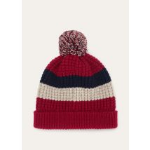 Loro Piana - Rocky Mountains Beanie Cash Gg 3, Man, Red Base Navy Beige, Size: L