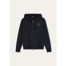 Loro Piana - Ceronda Hodeed Bomber Luxury Fleece, Uomo, Navy Blue, Taglia: M
