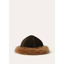 Loro Piana - Kyle Hat Suede Alpaca Huacaya, Woman, Woodland Fern, Size: S
