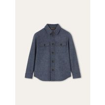 Loro Piana - Walker Shirt Wish Cash Flannel, Blue-Grey Glass Melange, Größe: 8