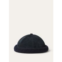 Loro Piana - Valeria Beanie Cash Suede, Woman, Navy Blue, Size: S