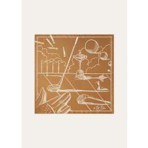Loro Piana - Loro Piana Il Putt Perfetto Foulard 60 Silk Twill, Woman, Golden Brown/Chalk White, Size: NR