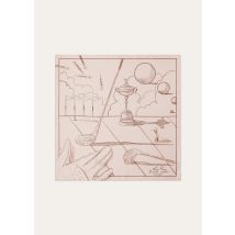 Loro Piana - Loro Piana Il Putt Perfetto Foulard 60 Silk Twill, Frau, Oyster Pink/Sepia Brown, Größe: NR