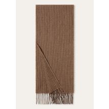 Loro Piana - Tattersall Scarf Linen Wish, Man, Brown Shades Tattersall, Size: NR