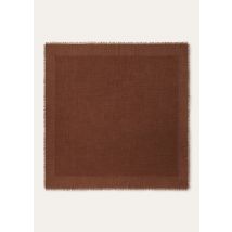 Loro Piana - Crest Jacquard Shawl 120 Cash, Woman, Havana Brown, Size: NR