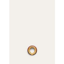 Loro Piana - Duo Scarf Ring Rounded Leather, Woman, Deep Kummel/Sun Gold, Size: NR