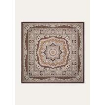 Loro Piana - Loro Piana Floral Majolica Foulard 90 Cash Melange, Woman, Sand/Powder, Size: NR