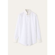 Loro Piana - Thea Penny Bar Collar Shirt Oxford Cotton, Woman, Optical White, Size: 46
