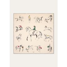 Loro Piana - Loro Piana Scuderia Foulard 90 Silk Twill, Femme, Ivory Green Red, Taille: NR