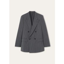 Loro Piana - Alistaire Peak Db Jacket Textured Wool Mouline', Herren, Cold Magma, Größe: 56